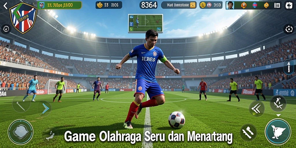 Screenshot gameplay 8364 yang menampilkan aksi seru dalam olahraga.