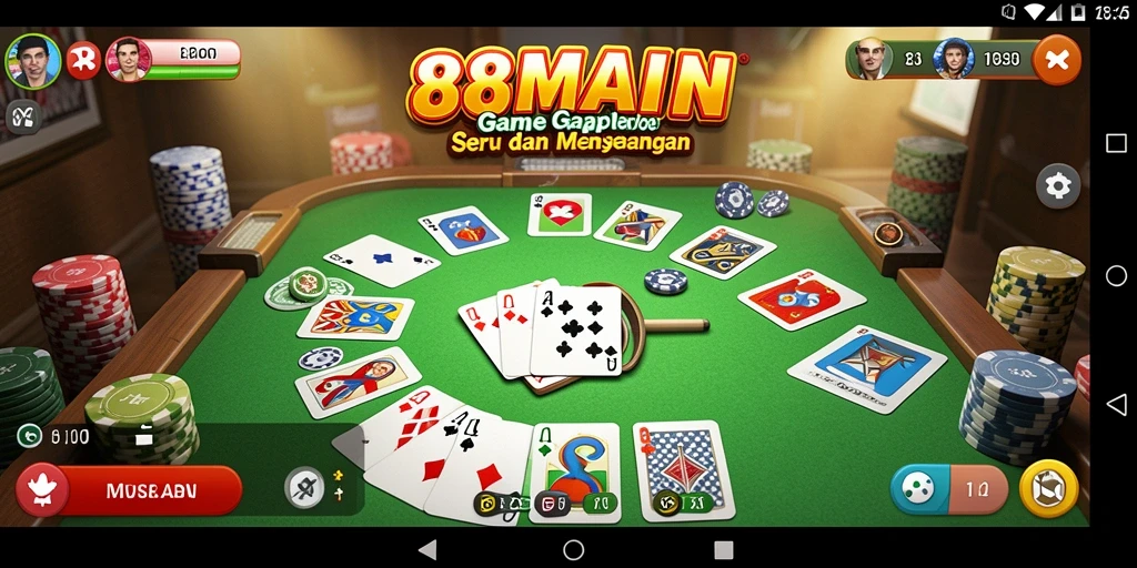 Tampilan gameplay Gaple yang seru dan kompetitif.