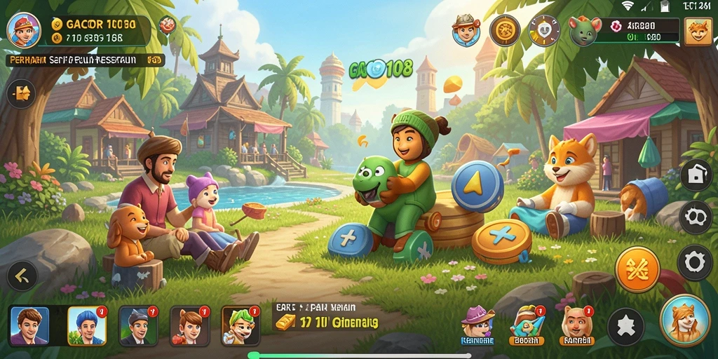Screenshot menampilkan gameplay GACOR108 yang seru dan santai.