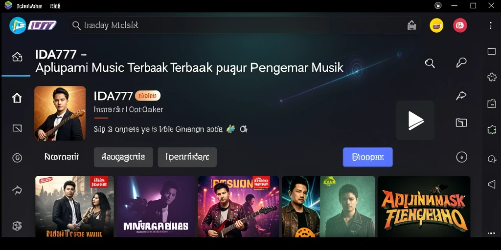 Tangkapan layar gameplay IDA777 menampilkan antarmuka musik yang menarik.