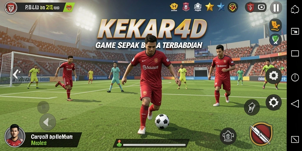 Gameplay menarik di dunia sepak bola yang realistis.