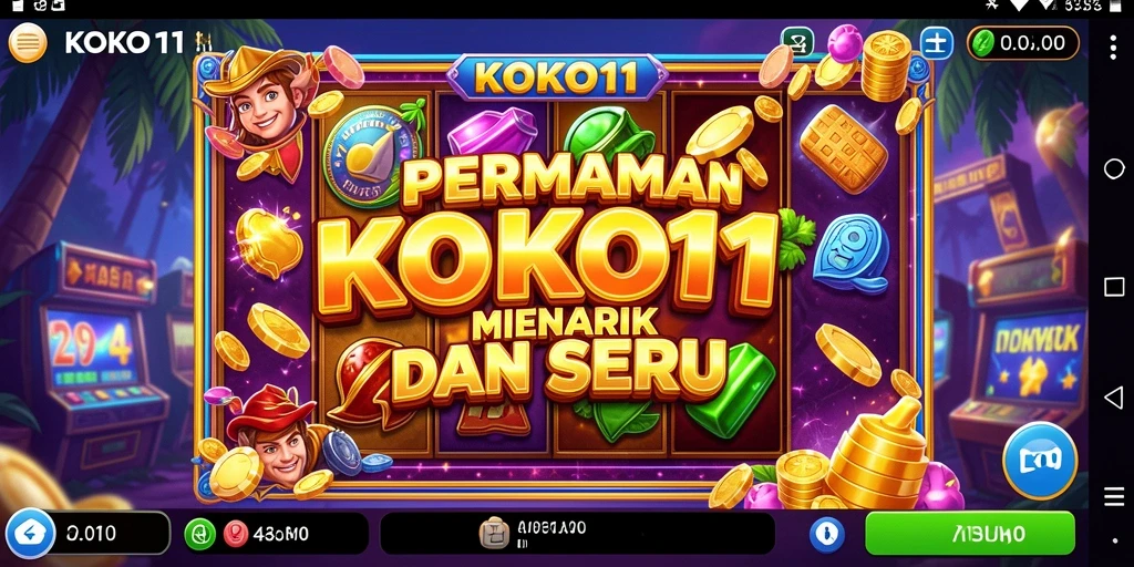 Screenshot gameplay KOKO11 menampilkan gulungan Slot yang memukau dan penuh warna.