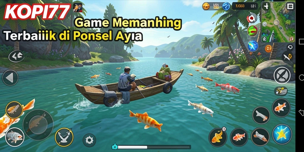Menampilkan gameplay memancing yang menyenangkan dan menantang.