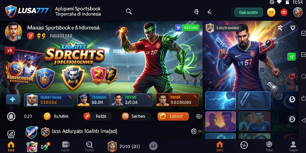 Screenshot utama LUSA777 menunjukkan fitur taruhan olahraga yang menarik.