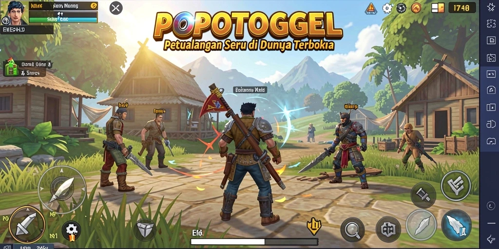 Tampilan gameplay seru dalam dunia terbuka POPOTOGEL.