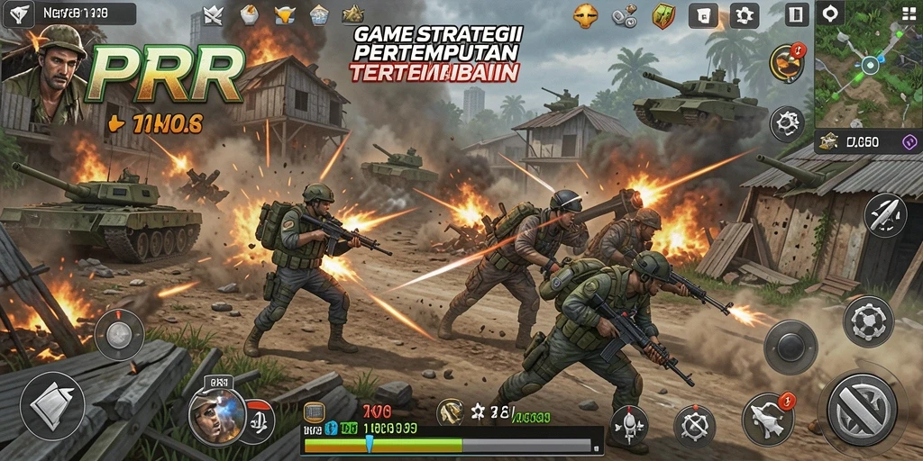 Screenshot RPRR menunjukkan aksi pertempuran yang intens dan mendebarkan.