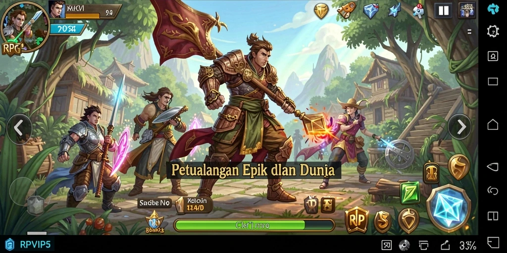 Gameplay RPVIP5 yang seru dengan grafis memukau.