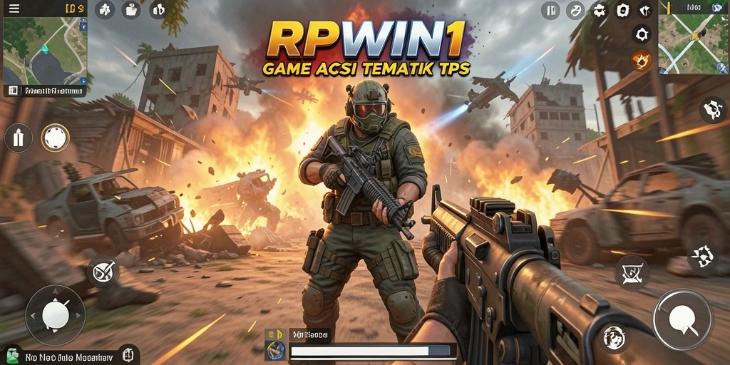Tampilan gameplay mendebarkan dari RPWIN1 dalam pertempuran TPS.