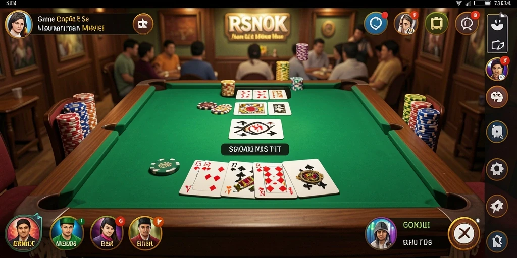 Gameplay seru Gaple di RSNOK dengan tampilan menarik.