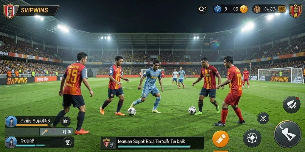 Gameplay seru dan realistis di SVIPWINS dengan aksi sepak bola menarik.