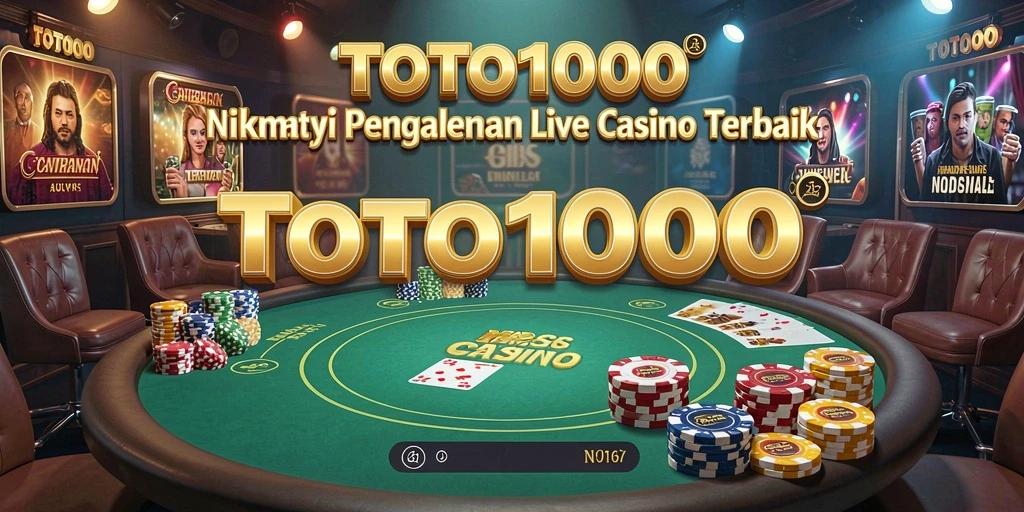 Tangkapan layar gameplay kasino langsung TOTO1000 yang mengesankan.