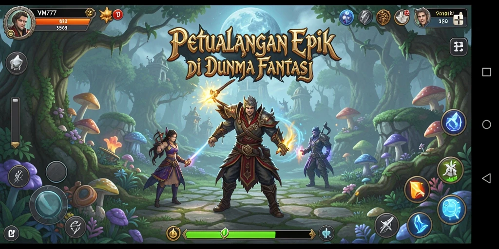 Tampilan menarik dari gameplay petualangan yang mendebarkan di VM777.